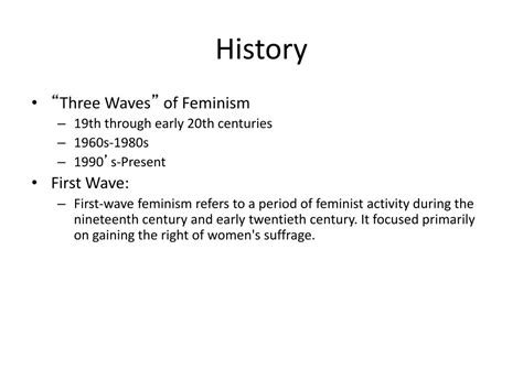 PPT - A History of Feminism PowerPoint Presentation, free download - ID ...