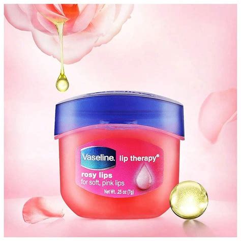 Vaseline Vaseline Lip Therapy Rosy Lip Balm Moisturizer Pure Petroleum