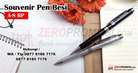 Jual Souvenir Pen Besi Putar Kode A8 BP Cetak Logo