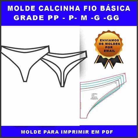 Molde De Calcinha Basica Em Pdf Produtos Personalizados No Elo7