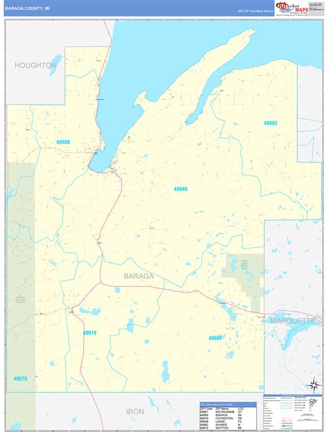 Baraga County Map