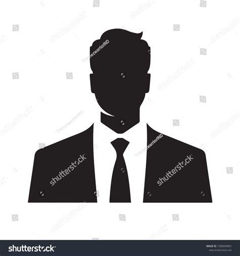 Black Business Man Icon Vector Stock Vector (Royalty Free) 1390099901 ...