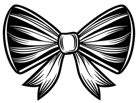 Premium Vector A Black Ribbon With A Bow On It That Says Bow