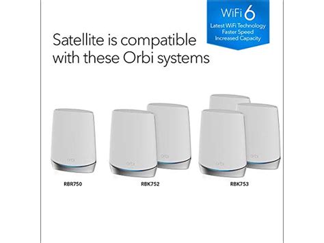 Netgear Orbi Whole Home Tri Band Wifi 6 Mesh Wifi Satellite Rbs750