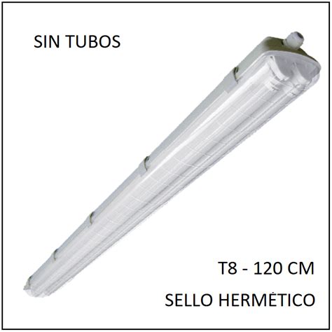 Luminario Led Ip Sello Herm Tico Pc Abs Para Tubos Sin Tubos