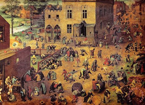 Pieter Bruegel Children's Games Painting Art Print for sale ...