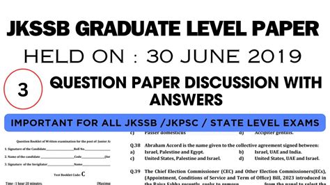 Jkssb Previous Year Paper Todays Paper With Answers Solved Paper Jkssb