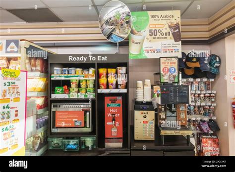 Asia, Singapore, Interior View of 7-11 Mini store Stock Photo - Alamy
