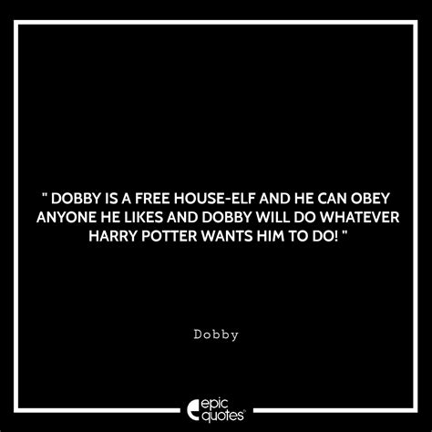 Epic Quotes by Dobby from Harry Potter | Epic Quotes