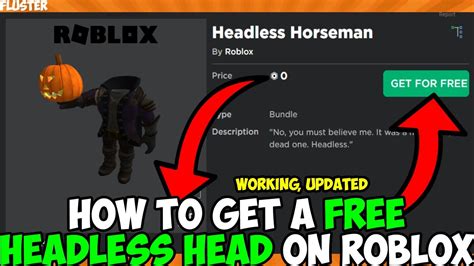 How To Get A Free Headless Head On Roblox Working Updated Youtube