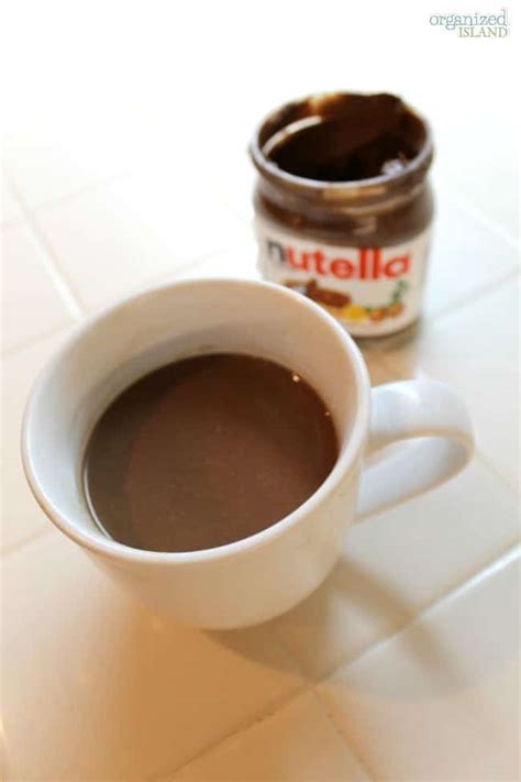 Nutella Hot Chocolate Organized Island