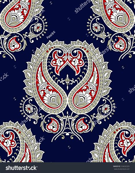 Indian Traditional Paisley Pattern Stock Vector Royalty Free