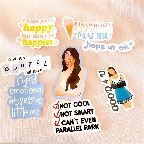 This Olivia Rodrigo Sticker Pack Is Perfect For Any Fan It Is Inspired