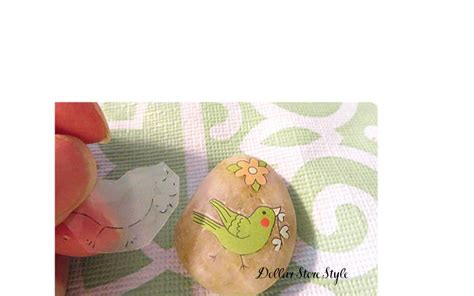 Use Rub On Transfers To Transform Rocks Dollar Store Style