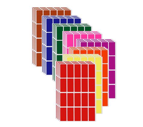 Sticky Coloured Self Adhesive Labels For Colour Coding Red Stickers