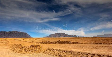 Afghanistan Landscape, Desert Plain Against the Backdrop of Mountains ...