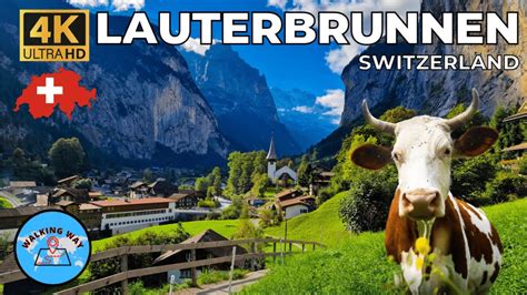 Lauterbrunnen Switzerland Walking Tour K Fps A Peaceful Walk In