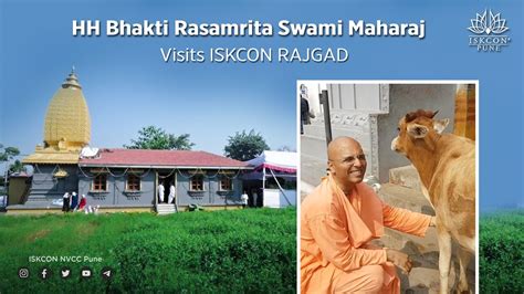 Hh Bhakti Rasamrita Swami Maharaj Visits Iskcon Rajgad Youtube