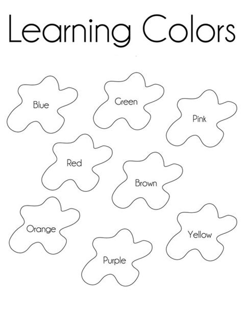 Desenho de Cores em inglês para colorir Tudodesenhos