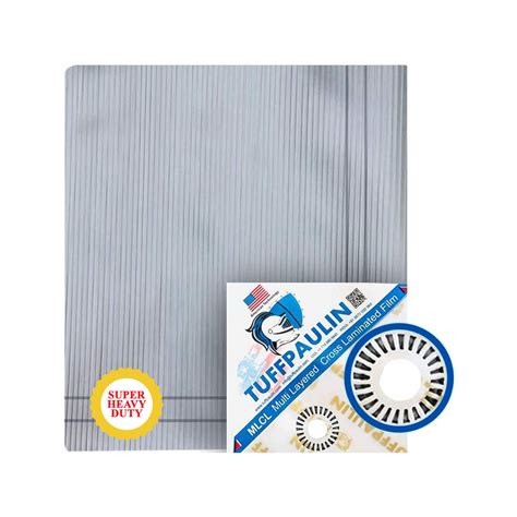 Buy Tuffpaulin Ft X Ft Gsm Silver Super Heavy Duty Tarpaulin