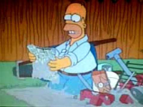 Homer trying to build his BBQ pit : TheSimpsons