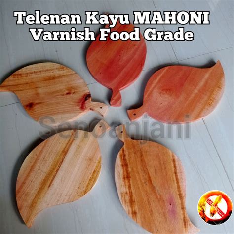 Jual Talenan Kayu Mahoni Tebal Cm Tatakan Kayu Wooden Cutting Board