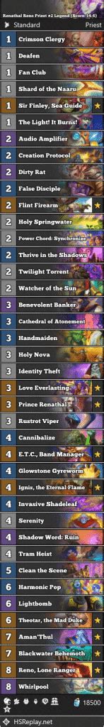 Renathal Reno Priest 2 Legend Score 14 6 Hearthstone Standard Decks