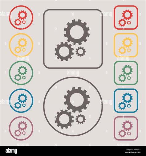 Cog Einstellungen Zeichen Symbol Zahnrad Getriebe Mechanismus Symbol