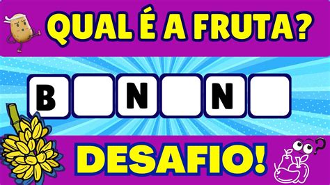 Qual A Fruta Perguntas E Respostas As Letras Faltando Quiz