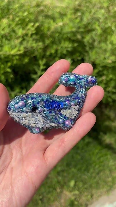 Брошь из бисера ручной работы Кит #handmade #брошьвподарок # ...