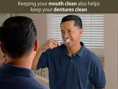 Keeping Your Mouth Clean Also Helps Keep Your Dentures Clean Brush