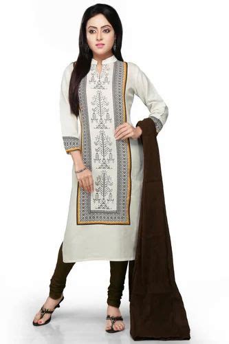 Off White Cotton Readymade Kameez With Legging At Rs Basni