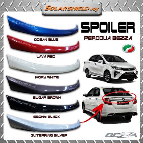 Perodua Bezza Oem Spoiler With Paint Shopee Malaysia