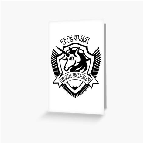 Team Unicorn Greeting Card For Sale By Dbdnewton Redbubble