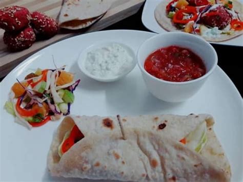 Baked Beetroot Falafel Wrap Recipe