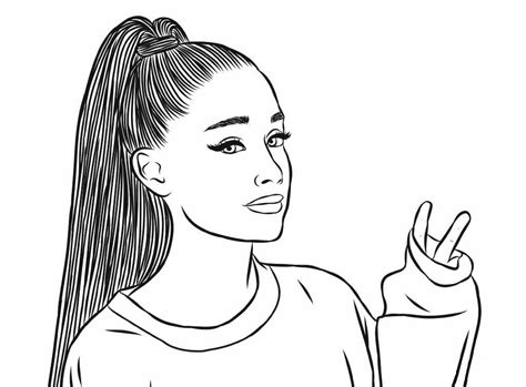 Top Ariana Grande Coloring Pages For Kids Gbcoloring