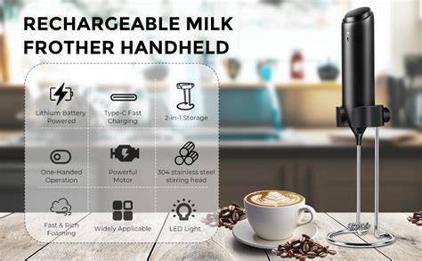 Amazon Flendy Rechargeable Milk Frother Handheld Coffee Frother