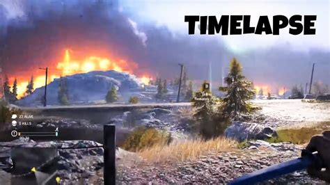 How Big Is The Map In Battlefield V Firestorm Run Across The Map Timelapse Youtube