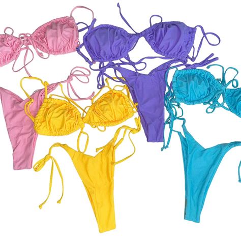 Sustainable Bikini Set Sexy Bikinis Beachwear Woman Swim Wear Brazilian Custom With Logo