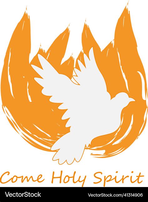 Pentecost Sunday Come Holy Spirit Royalty Free Vector Image