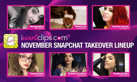 IWantClips Announces Lineup For November Snapchat Takeovers AVN