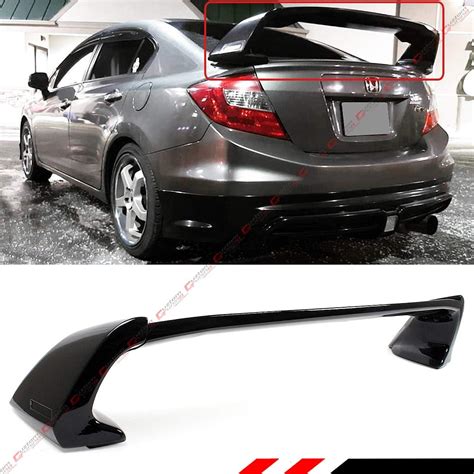 Fits Honda Civic Sedan Mugen Trunk Spoiler Painted Glossy Black