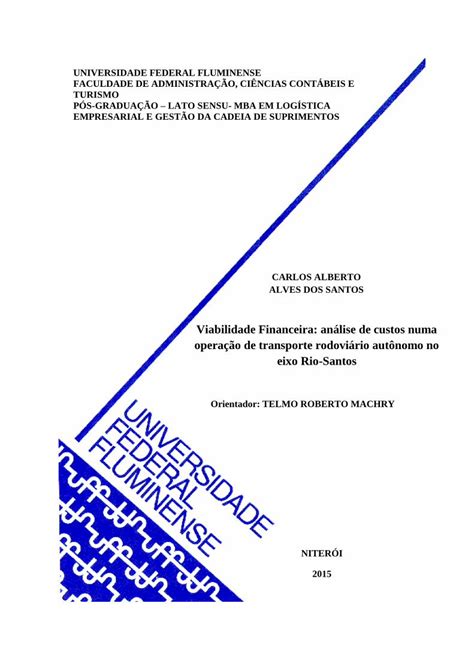 PDF Viabilidade financeira análise de custos numa operação de