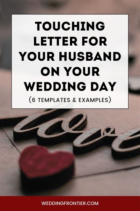 Touching Letter For Your Husband On Your Wedding Day 6 Templates