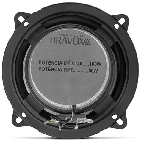 Par Alto Falante Triaxial Bravox B3X50 X 5 Polegadas 50w Rms Loja Do