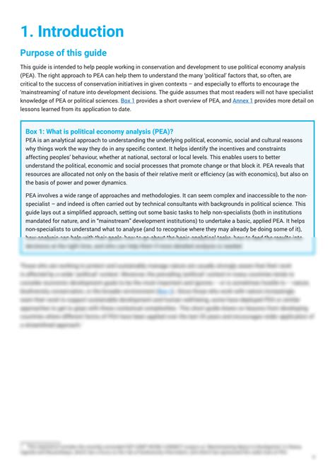 Solution Mainstreaming Nature In Development A Brief Guide To Political Economy Analysis