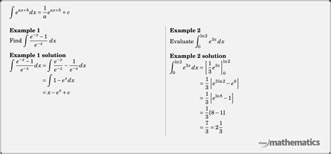 Integration Of Exponential Functions Maths Advanced Year 12 Nsw