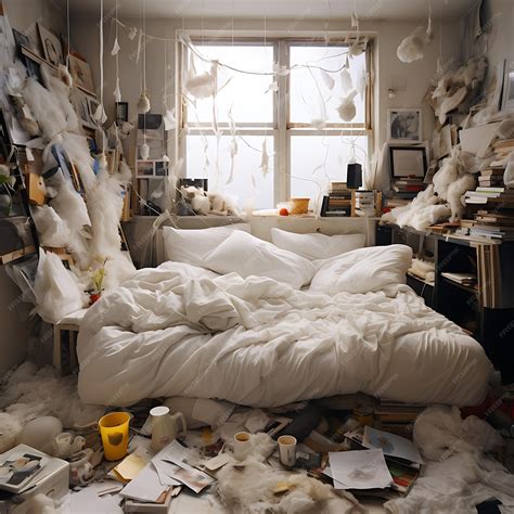 Messy bedroom illustration | Premium AI-generated image