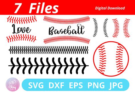 Baseball Stitches SVG Graphic By Chingcreative Creative Fabrica