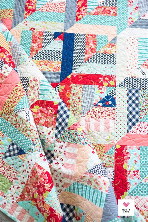 Scrappy B C Lucky Log Cabins Quilt Quilty Love